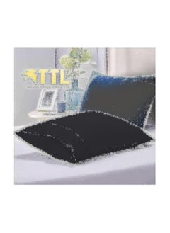 Buy Pillowcase for Home, Hotels & Touristic Village/Modern Design from Tigers,BLACK,55cm*75cm in Egypt