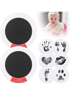 Buy Inkless Hand and Footprint Kit - Ink Pad for Baby Hand and Footprints - 2Pcs Clean Touch Ink Pads with 6 Imprint Cards, Doesn’t Touch Skin, Inkless Print Kit Safe Non-Toxic for Newborn Baby, Family in UAE