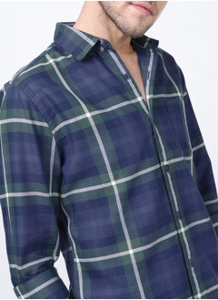 اشتري Plaid Checked Slim Fit Shirt with Long Sleeves في السعودية