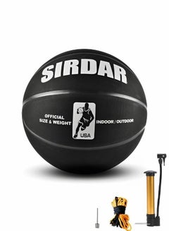 اشتري Official Standard for Basketball Outdoor Basketball Indoor Leather Basketball Sports Outdoor Basketball General Training Competition Sporting Goods في السعودية