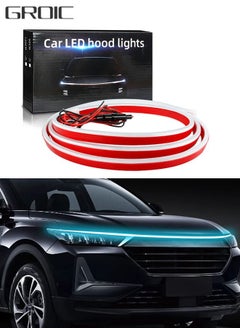 Buy 59 Inch Exterior Car Hood Light Strip, 12V DRL Dynamic Scan Start Up Hoodbeam Kit, Flexible Waterproof & Fuse Protection Function Daytime Running Light Strip kit  for Cars, SUVs, Trucks in UAE