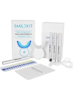 Buy Professional LED Teeth Whitening Kit USB Rechargable Teeth Whitening Accelerator with 4 pcs Teeth Whitening Gel, Helps to Remove Stains Teeth Whitening Products in Saudi Arabia