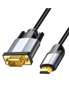 اشتري HDMI to VGA Adapter Cable, 3M/9.8ft Gold Plated 1080P Digital HDMI to VGA Analog Video Adapter Converter Cable for Computer, Desktop, Laptop, PC, Monitor, Projector, HDTV في الامارات