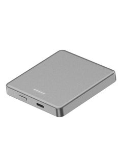 Buy 5000mAh Fast Magnetic  Portable Power Bank Charger For iPhone 12/13/14/15 Series  Grey in UAE
