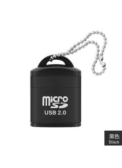 Buy Mobile phone memory card TF card reader Mini small car audio USB card reader Black in Saudi Arabia