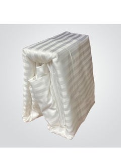 اشتري Satin sheet set (180*200*30cm, white) في مصر