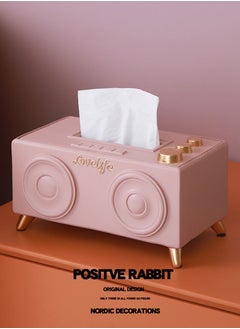 اشتري Tissue Box Modern Cute Tissue Storage Environmentally Friendly Resin Tissue Box Cover for Living Room Bedroom Study Room Home Decor Tissue Holder Radio 22x11x12cm Type G في الامارات