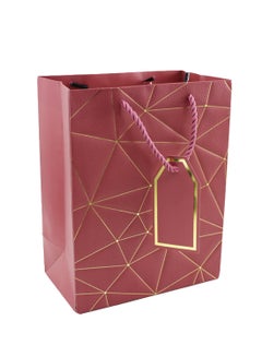 Buy Twisted Handle Kraft Paper Bags | Gift Bag Party Favor for Hen Parties, Weddings, and Special Occasions - Pink in UAE