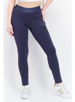 Buy Women Tight Fit Training Tights, Navy Blue in UAE