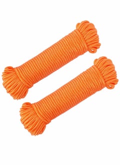 Buy Nylon Poly Rope Flag Pole Polypropylene Clothes Line Camping Utility Good for Tie Pull Swing Climb Knot (10 M Length 10 mm Width 2Pcs Orange) in UAE