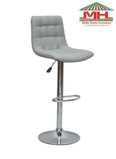 اشتري Adjustable Swivel Barstools, PU Leather With Chrome Base, Pub Counter, Multi Function Chair (259-GREY) في الامارات