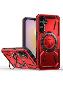 Buy SHIELD EGYPT For Samsung Galaxy A15 Armored II Series Mag-Safe Magnetic Holder Phone Case (Red) in Egypt