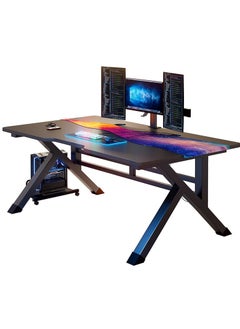 Buy Desktop Computer Desk, Carbon Fiber Surface PC Gaming Desk Table,Simple Desk for Home Office,Study Student Writing Desk(120 * 60 * 75cm) in UAE