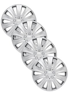 اشتري EMTC Taiwan Wheel Cover Pack of 4 | 16" Inch | EM-3140 Silver Universal Nested Style في الامارات