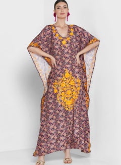Buy Embroidered Short Sleeve Kaftan in Saudi Arabia