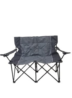 Buy Prince  Double Camping Chair, Loveseat Camping Chair with Folding Camping Table, 2 Person Outdoor Folding Camping Chairs for Adults, Cup Holders & Carry Bag for Outside Travel, Supports 500lbs, Grey in UAE