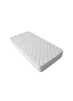 Buy Comfy Flat Orthomedical White Quilted Knitted Cotton Fabric Mattress 190x 90x 10 Cm in UAE