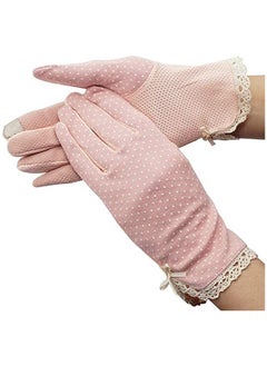 Buy Pair Women Sun Protective Gloves UV Protection Summer Sunblock Gloves Touchscreen Gloves For Driving Riding in Saudi Arabia