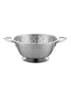 Buy Self-Draining Solid Ring Base Stainless Steel Colander Strainer with Stand 1pc - Made In Turkey in UAE