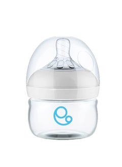 Buy Baby Bottles for Newborn Baby, PP Anti Colic Infant Bottles, Silicone Rubber Teat, Wide Neck Breast-Like Nipple Slow Flow Breast-feeding Toddler Bottle, White, 60ml in UAE