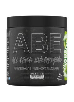 Buy Applied Nutrition ABE All Black Everything Pre Workout Powder Energy, Physical Performance with Citrulline, Creatine, Beta Alanine, Caffeine, VIT B Complex, 315g, 30 Servings (Sour Apple) in UAE