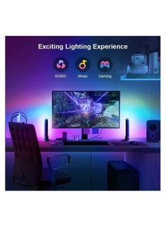 اشتري أشرطة إضاءة LED ذكية، مصابيح ألعاب RGB مع Alexa ومساعد Google، مزامنة مع الموسيقى والفيديو والألعاب والتحكم الصوتي عن بعد من خلال التطبيق، وأضواء ألعاب RGBIC مع أوضاع المشهد وأوضاع الموسيقى، 2 عصا في السعودية