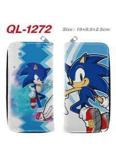 اشتري Sonic Pu Zipper Long Wallet Money Clip Ticket Clip Sonic Mouse Animation Peripheral Long Wallet Clutch Coin Purse في السعودية