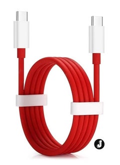 Buy "New 1-Pack OnePlus Type-C to Type-C Cable – Red, Fast Charging & Data Transfer" in UAE