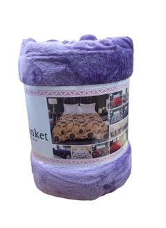 اشتري Fleece Blanket 200x240Cm Soft-Fluffy Blanket-Warm For Sofa And Bed-Easy To Carry-Purple Colour في الامارات