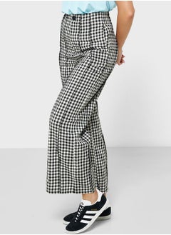 Buy Urban Minx Gingham Printed Wide Leg Pants in UAE