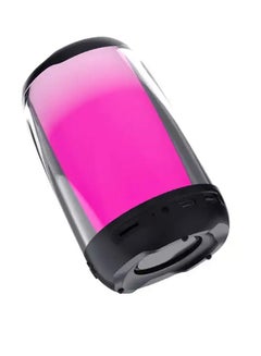 Buy Wireless Mini Bluetooth Portable Speaker with RGB LED Light Portable Speaker with Enhanced Bass Waterproof 4-6H Playtime LED Speaker for Travel, Outdoor Black in UAE