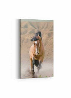 Buy Framed Canvas Wall Art Stretched Over Wooden Frame, Horse In Desert Painting, For Home, Living Room, Office Decor in Saudi Arabia