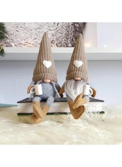 Buy 2 Pcs Coffee Gonk Gnomes Plush Bar Decor, Festival Gnomes Ornaments,Handmade Gnomes Gifts Figurine Gnome, Brown in UAE