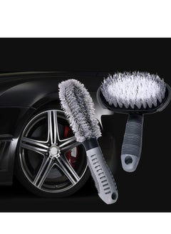 اشتري Steel and Alloy Wheel Cleaning Brush, Rim Cleaner, Tire Auto Truck Motorcycle Bike Wheel Brush Washing Hub Cleaning Tool for Your Car, Motorcycle,Bicycle, Truck, Home, Kitchen, Office 2 Pcs في الامارات