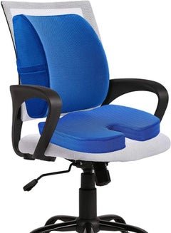 Buy Back Support Office Chair Lumbar Pillow, Memory Foam Back Support Pillows for Car Gaming Chair Home Chair, Lumbar Support Fatigue Relief Correct Posture, Double Adjustable Straps in UAE