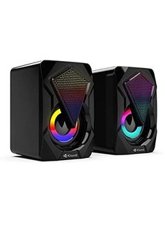 Buy Mini Speaker 3W for Mobile , PC ,Gaming and Lap Top with USB Powered and Audio Input 3.5 Wired , Colorful RGB , Home Theatre , Good Quality , excellent Public choice in Egypt