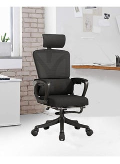 Buy Ergonomic Office Chair Computer Desk Chair Gaming-Ergonomic Mid Back Cushion Lumbar Support Adjustable Headrest High Back Mesh Computer Chair Task Executive Chair for Home Office in Saudi Arabia