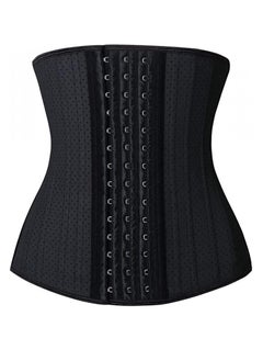 Buy Waist Trainer for Women Latex Underbust Waist Corsets Cincher Hourglass Body Shaper 4 Hooks LARGE Size in UAE