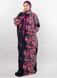 Buy Printed Viscose Isdal Dark Blue & Fuchsia For Women in Egypt