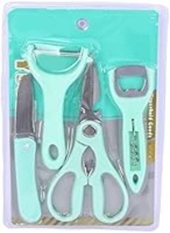 Buy Set of 4 pieces: potato peeler + knife + bottle opener + vegetable scissors in Egypt