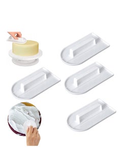 اشتري Fondant Cake Smoother Polisher, 2 Pcs Cake Scraper, Cake Smoother, Cake Icing Scraper Smoother Tool Set for Bread Dough Cake Fondant Icing في السعودية