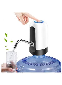 Buy Portable USB Charging Electric Pumping Automatic Water Dispenser White/Black in UAE