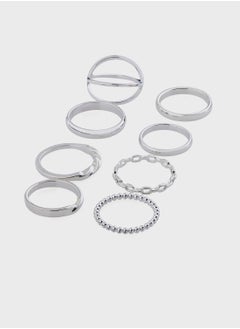 Buy 8 Pack Minimalistic Ring Set in UAE