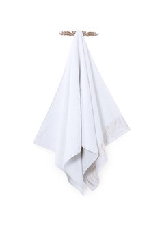 Buy Marble Bath Towel, White & Gold - 500 GSM, 70x140 cm in UAE