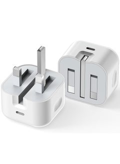 اشتري 20W USB-C Fast Charger Plug – Compact Wall Adapter for iPhone, Samsung, iPad, and More, UK-Compatible في الامارات