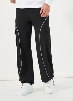 Buy Premium Baggy Parachute Cargo Pants with Cording Detail in Saudi Arabia