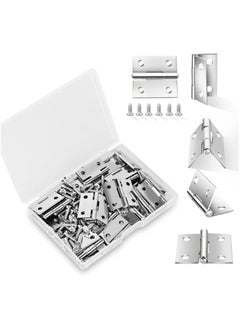 Buy 14 Sets Small Hinges with Screws, Stainless Steel Jewelry Box Hinges Silver, 1 in Mini Hinges for Wooden Box, Folding Butt Hinges, Miniature Hinges, Jewelry Box Hardware Hinges for DIY Jewelry Box in Saudi Arabia