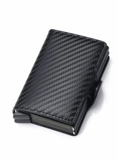 اشتري Card Holder, Men Credit Money Clip Wallets for Men, Slim Case Front Pocket Anti-theft-RFID Auto Pop up Travel Thin (Carbon Leather) في السعودية