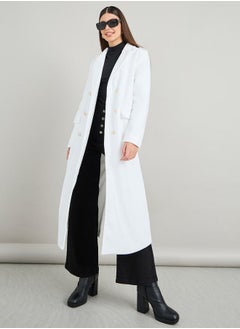 اشتري Regular Fit Double Breasted Midi Coat في السعودية