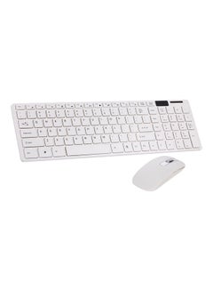 اشتري لوحة مفاتيح لاسلكية وماوس كومبو أبيض في السعودية